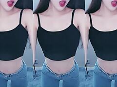 Chinese Girl Dances With Vibrator On Horny Pussy!