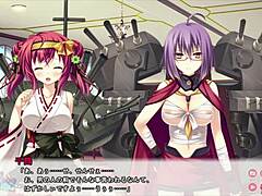 Beautiful girls with big breasts in a hilarious game and romantic moment