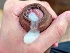 Young Brazilian twink jerks off and finishes with a hot release.