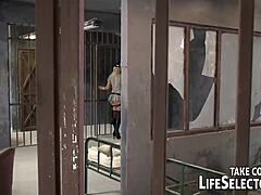 jailhouse threesome with anal, blowjob, and assfucking in pov