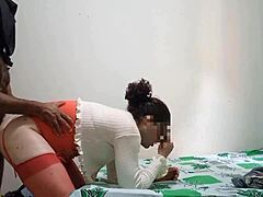 Gave tasty ass to hairy old man in lingerie.