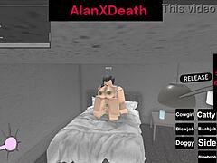 she loved riding him, but roblox banned their naughty game session.