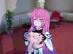 i'm flare moaning while riding big tits creampie with hero