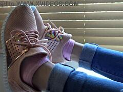 Kristy's new sneakers spark wild fetish