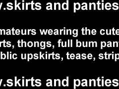 Get a sneak peek of my panties and upskirt
