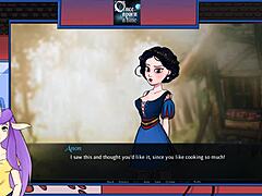 Game of tits: Snow White's big boobs and tiny tits in a steamy threesome