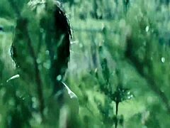 Silent Night With Sexy Topless Brunette Model Showing Her Boobs