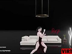 cute futa rachel dancing to pop blender mmd