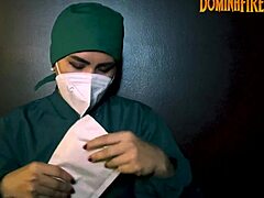 Latex gloves fetish unfolds in kinky play.