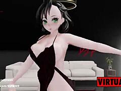 cute futa rachel dancing to pop blender mmd