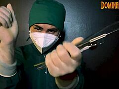 Latex gloves fetish unfolds in kinky play.