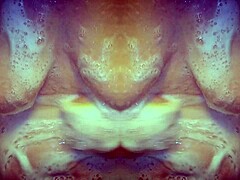 Milf’s erotic mirror reflection in steamy shower