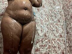 hidden filming of ebony ass and pussy in shower