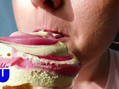 I suck ice cream just like a big dick