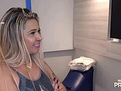 Hot Blonde Monique Lopes Almost Arrested By Big Cock Alex Lima