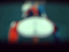 Harley Quinn gets a deepthroat and anal from a well-endowed black stud