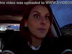 Giving a tasty blowjob in the car until getting loads.