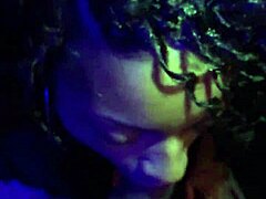 Black Guy Cums in Mouth After Fucking in Party Bathroom