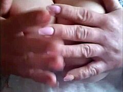 Klaudiaambergirl teases and plays with massive breasts hard!