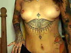 Everylin's Tattooed Asian Body Slammed Hard