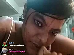 Brazilian BBW teaser showcases big tits on webcam