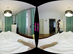 The maid in costume rides your cock for a tip in this pov blowjob scene.