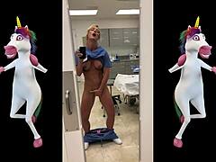 Sexy Big Ebony Tits Oiled Up And Bouncing During Wild Pussy Masturbation To Orgasm.