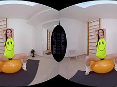 Golden Shower Surprise for Gymnast Katy Rose During Intense Session