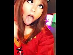 Ahegao Compilation Featuring Cosplay Babe Alicebong’s Natural Big Tits
