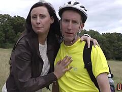 British MILF enjoys outdoor cycling and gives great blow jobs
