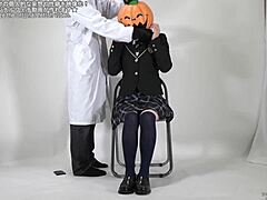 Masked Person Struggles To Remove Fetish Mask