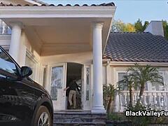 big tit ebony woman gets a deep massage