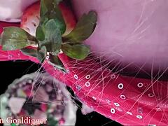 Intense food porn with financial domination and masturbation