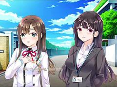 A shower scene in a visual novel.