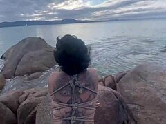 watch this shibari session with latina anomaly dark, focusing on her small tits