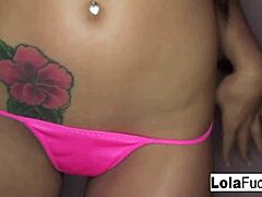 sexy lola foxx touches her teen pussy in nude solo compilation