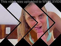 blonde from cachoeirinha gives deep throat blowjob on monster cock 😋