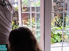 They shared a quick creampie moment right by the open window last night.