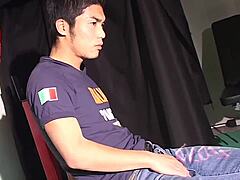 Japan gay hunk bodybuilder muscular action