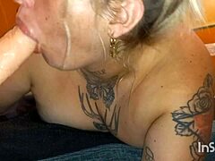 Latina Blonde Pigtails Slut Gives Homemade Blowjob Cumshot To Friend