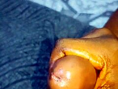 Creampie surprise after catching her masturbating with toys