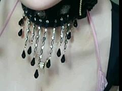 How does she seduce with her super big tits and dirty talk?