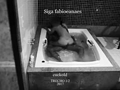 Hotwife Blows Friend in Bath