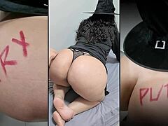 happy halloween with big ass in panties and spooky vibes