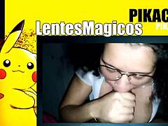 Dirty college girl with glasses, 20 years old, learning to suck cum... 😏🍆💦