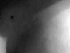 Girlfriend charms with sperm, swallowing cum on her tits.