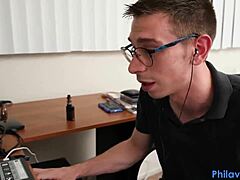 Stepsister Sucks Steprother's Big Cock While He Plays Video Games