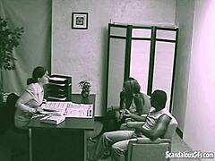 Amateur black couple has a hot office affair