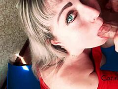 I blowjob step-brother's big cock doggy