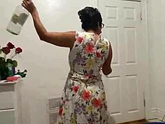 anna maria teasing her fans with big tits behind scenes